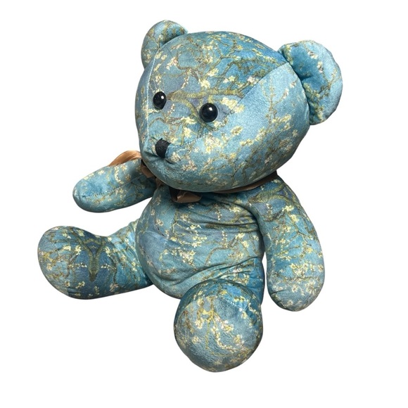 NWT Van Gogh Immersive Exhibition Blue Teddy Bear Almond Blossoms Plush - Picture 1 of 6